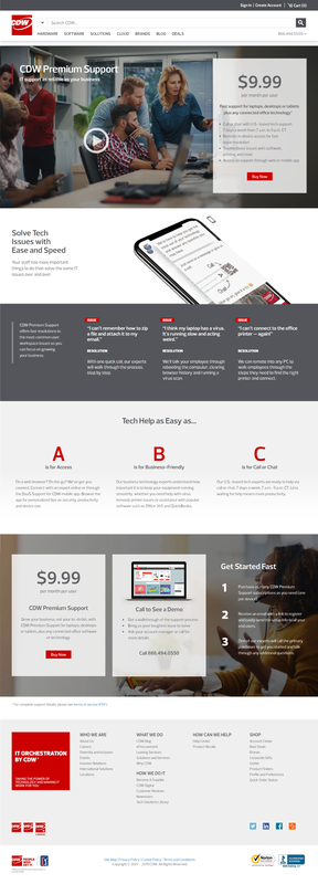 CDW Premium Support Landing Page Picture